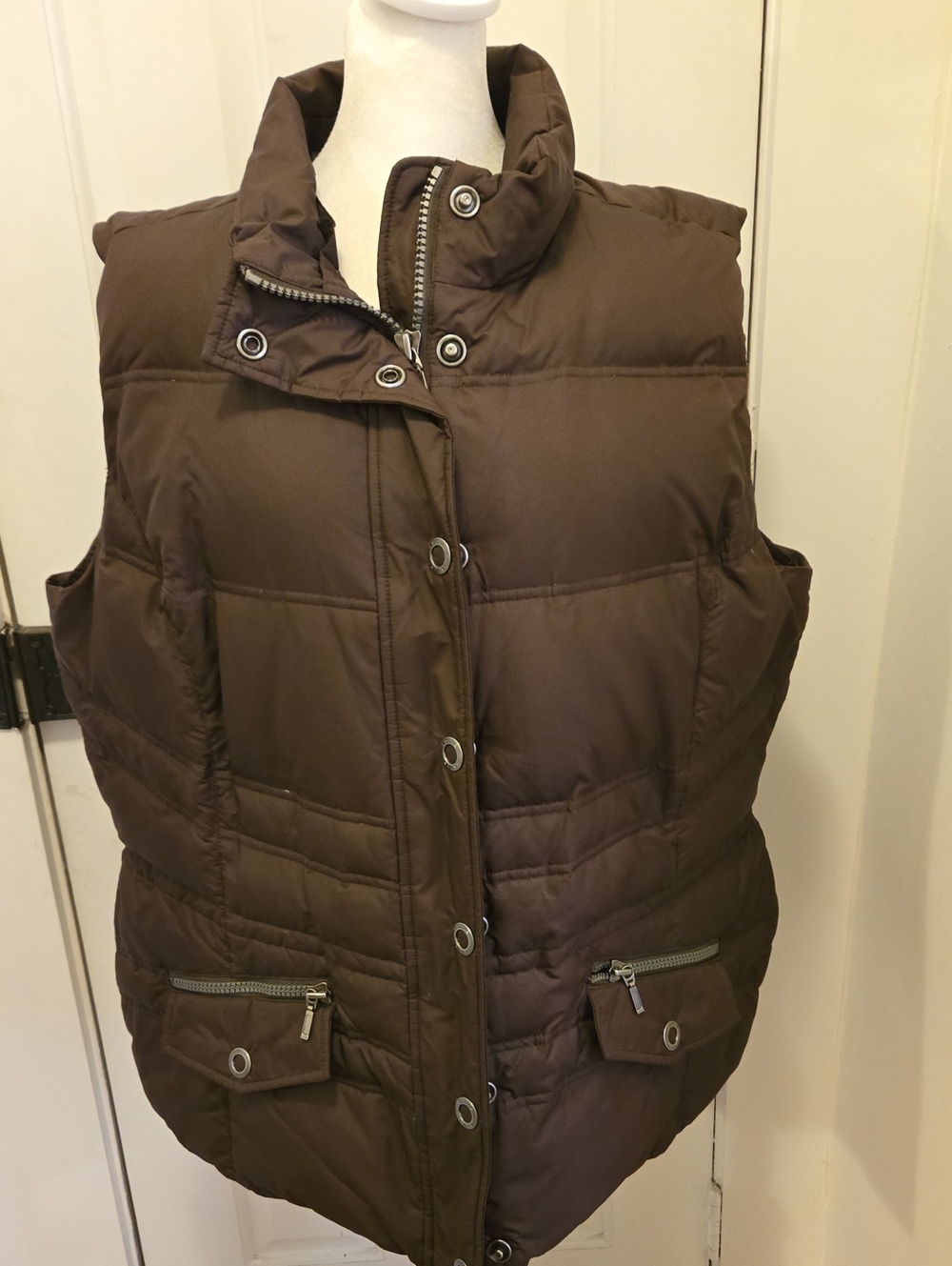 Eddie Bauer 700 Fill Down Brown Vest XXL
